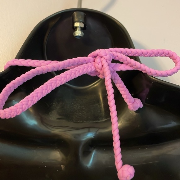 VICTORIA’S SECRET Black with Purple Braided Halter Front Cross Bikini Set size M - Picture 14 of 14